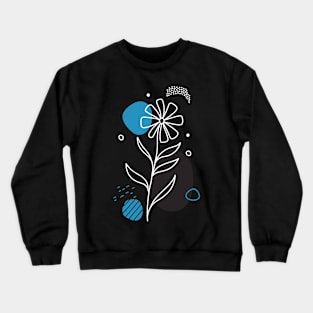 Floral Boho Style (Inverted Colors) Crewneck Sweatshirt
